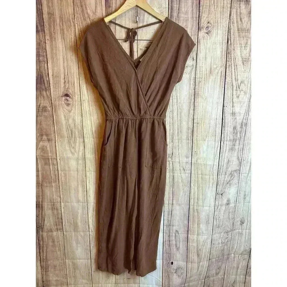 A New Day Target Cropped Wide Legged Jumpsuit One-Piece Burnt Brown Size S - Picture 1 of 7